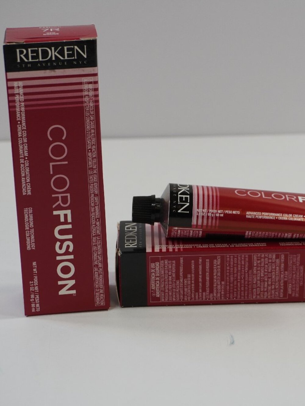 2 REDKEN Color Fusion Advanced Performance Hair Color Cream 2.1 oz 7R Red Rouge